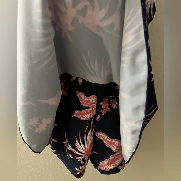 Summer Mae Maternity Swimsuit With Skort Bottom Medium Blue Orange - Picture 2 of 8